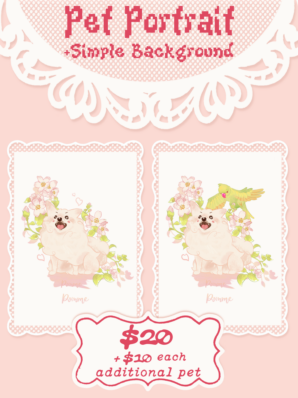 Custom Digital Pet Portrait